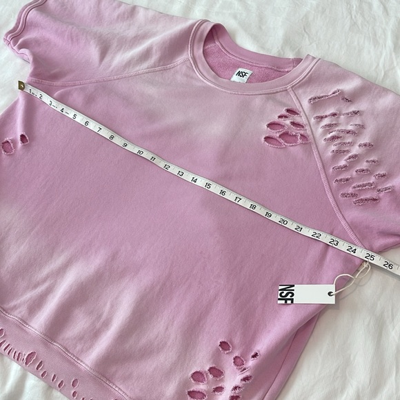 NSF | Lucas Pink Ombre Crew Neck Sweatshirt Sz L - Picture 7 of 9